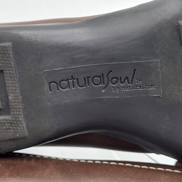 Natural Soul by Naturalizer CRAVER Brown Leather Loafer SZ 7 - Picture 8 of 13